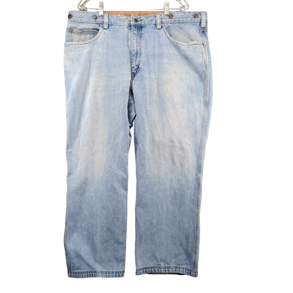 Duluth Trading Men's Straight Leg Jeans Blue 42x30 5-Pocket Stone Wash Cotton - Picture 1 of 14